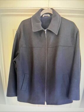George Men's Black Zip-Up Sweater Jacket
